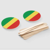 Vlag van de Republiek Congo Handwaaier (Niet-gemonteerd)