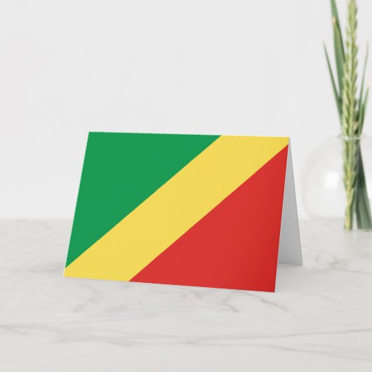 Vlag van de Republiek Congo Kaart (Voorkant)