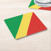 Vlag van de Republiek Congo Kartonnen Onderzetters (Schuin)
