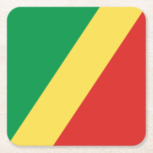 Vlag van de Republiek Congo Kartonnen Onderzetters