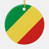Vlag van de Republiek Congo Keramisch Ornament (Voorkant)