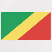 Vlag van de Republiek Congo Labels (Design 1)