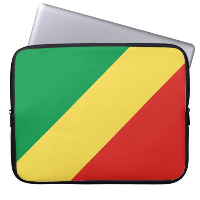 Vlag van de Republiek Congo Laptop Sleeve (Voorkant)