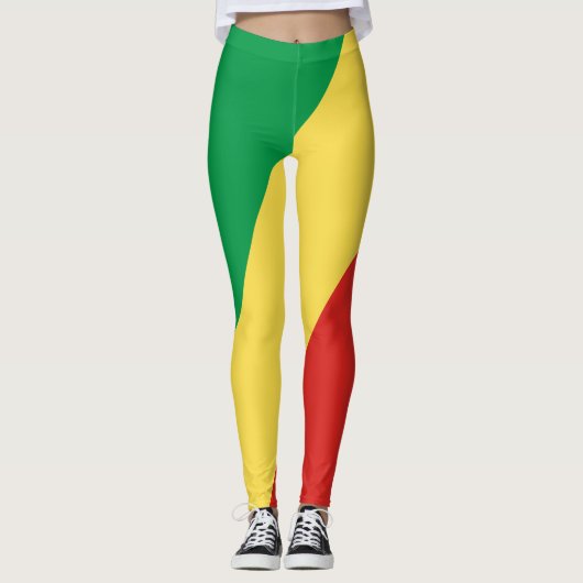 Vlag van de Republiek Congo Leggings (Voorkant)