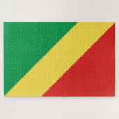 Vlag van de Republiek Congo Legpuzzel (Horizontaal)