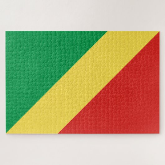 Vlag van de Republiek Congo Legpuzzel (Horizontaal)