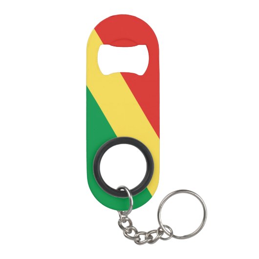 Vlag van de Republiek Congo Mini Flessenopener (Achterkant)