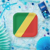Vlag van de Republiek Congo Papieren Bordje (Feest)