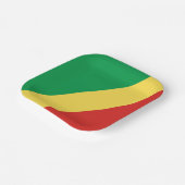 Vlag van de Republiek Congo Papieren Bordje (Gebogen)