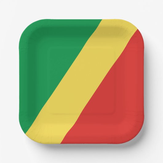 Vlag van de Republiek Congo Papieren Bordje (Voorkant)