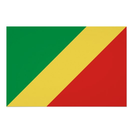 Vlag van de Republiek Congo Perfect Poster (Voorkant)