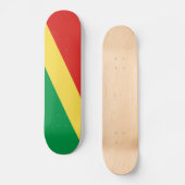 Vlag van de Republiek Congo Persoonlijk Skateboard (Voorkant)