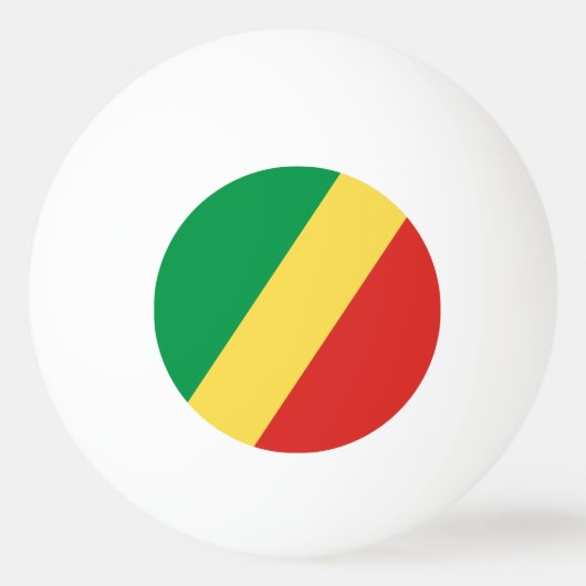 Vlag van de Republiek Congo Pingpongbal (Voorkant)