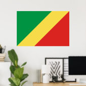 Vlag van de Republiek Congo Poster (Thuiskantoor)