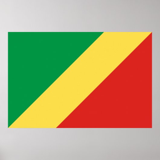 Vlag van de Republiek Congo Poster (Voorkant)
