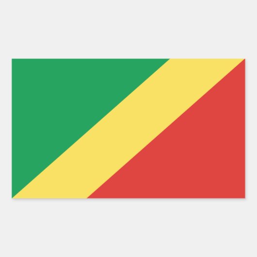 Vlag van de Republiek Congo Rechthoekige Sticker (Voorkant)