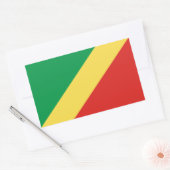 Vlag van de Republiek Congo Rechthoekige Sticker (Envelop)