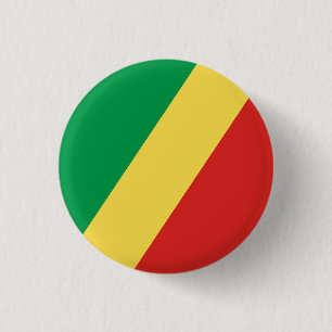 Vlag van de Republiek Congo Ronde Button 3,2 Cm