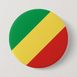 Vlag van de Republiek Congo Ronde Button 7,6 Cm