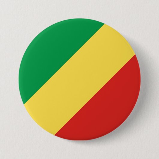 Vlag van de Republiek Congo Ronde Button 7,6 Cm (Voorkant)