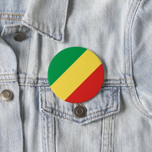 Vlag van de Republiek Congo Ronde Button 7,6 Cm (In situ)