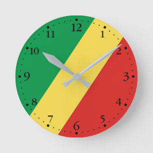 Vlag van de Republiek Congo Ronde Klok