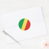 Vlag van de Republiek Congo Ronde Sticker (Envelop)