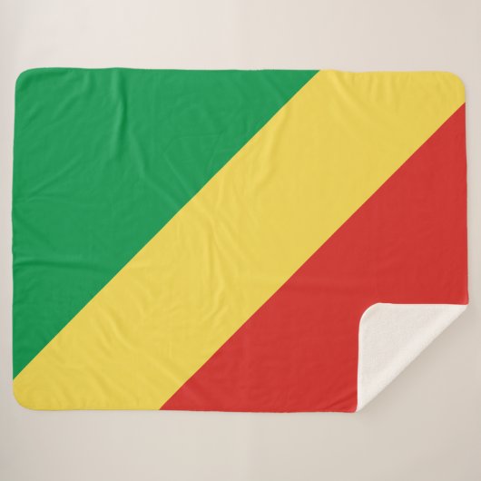 Vlag van de Republiek Congo Sherpa Deken (Voorkant (horizontaal))