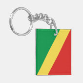 Vlag van de Republiek Congo Sleutelhanger (Voorkant Links)