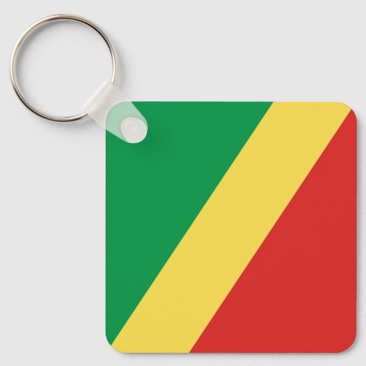 Vlag van de Republiek Congo Sleutelhanger (Voorkant)