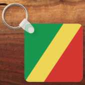 Vlag van de Republiek Congo Sleutelhanger (Voorkant)
