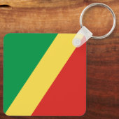 Vlag van de Republiek Congo Sleutelhanger (Achterkant)