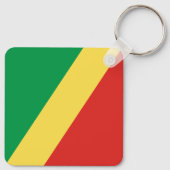 Vlag van de Republiek Congo Sleutelhanger (Achterkant)