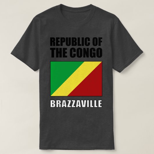 Vlag van de Republiek Congo T-shirt (Design voorkant)