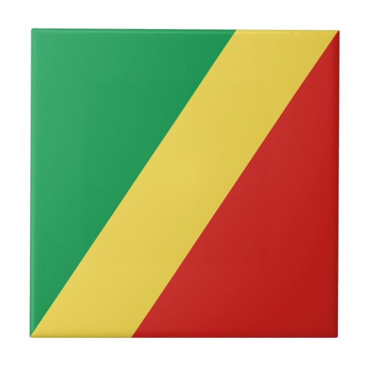 Vlag van de Republiek Congo Tegeltje (Voorkant)