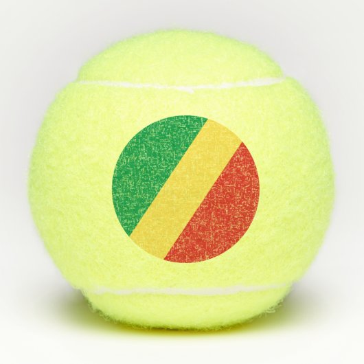 Vlag van de Republiek Congo Tennisballen (Voorkant)