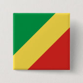 Vlag van de Republiek Congo Vierkante Button 5,1 Cm (Voorkant)