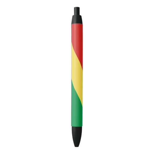 Vlag van de Republiek Congo Zwarte Inkt Pen (Voorkant Verticaal)