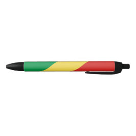 Vlag van de Republiek Congo Zwarte Inkt Pen