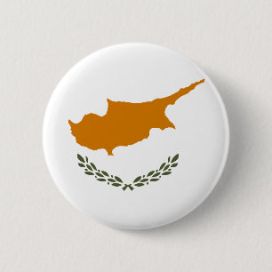 Vlag van de Republiek Cyprus Ronde Button 5,7 Cm