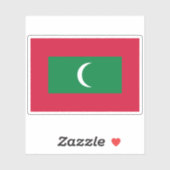Vlag van de Republiek der Maldiven Sticker (Vel)
