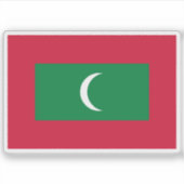 Vlag van de Republiek der Maldiven Sticker (Voorkant)