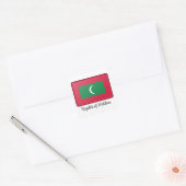 Vlag van de Republiek der Maldiven Vierkante Sticker (Envelop)