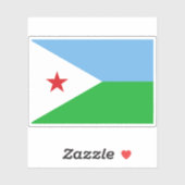 Vlag van de Republiek Djibouti Sticker (Vel)