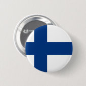 Vlag van de Republiek Finland Ronde Button 5,7 Cm (Voorkant /achterkant)