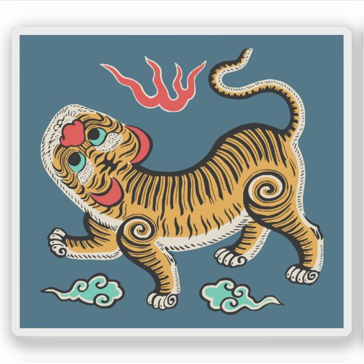 Vlag van de Republiek Formosa (1895) Sticker (Voorkant)