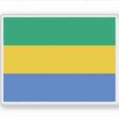Vlag van de Republiek Gabon Sticker (Voorkant)