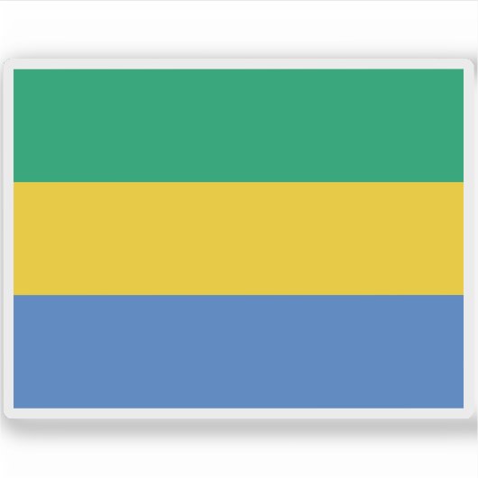 Vlag van de Republiek Gabon Sticker (Voorkant)