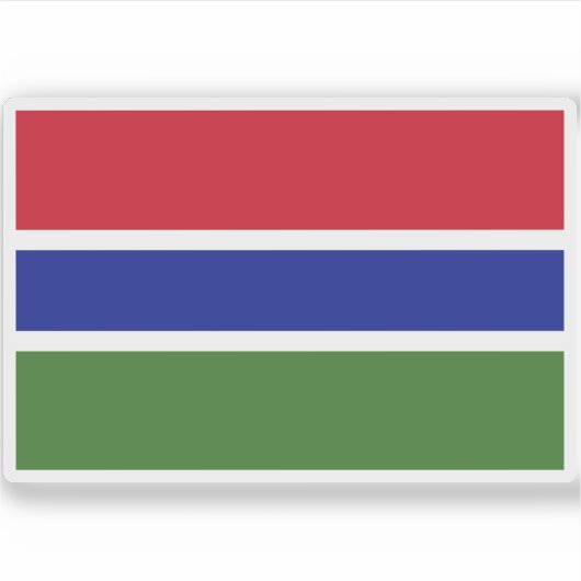Vlag van de Republiek Gambia Sticker (Voorkant)