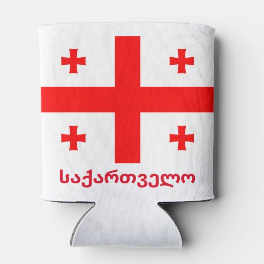 Vlag van de Republiek Georgië Blikjeskoeler (Achterkant)